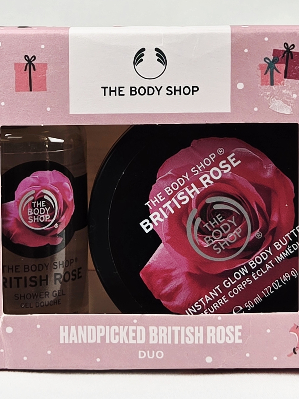 The Body Shop British Rose Duo Gift Set Shower Gel & Glow Body Butter